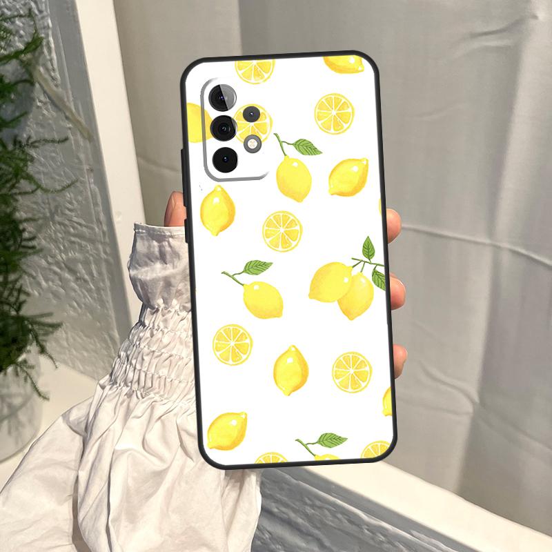 Frucht Zitrone Hülle Für Samsung Galaxy A54 A34 A12 A32 A42 A52 A13 A23 A33 A53 A73 A50 A51 A71 A14 Abdeckung Samsung A53 5G