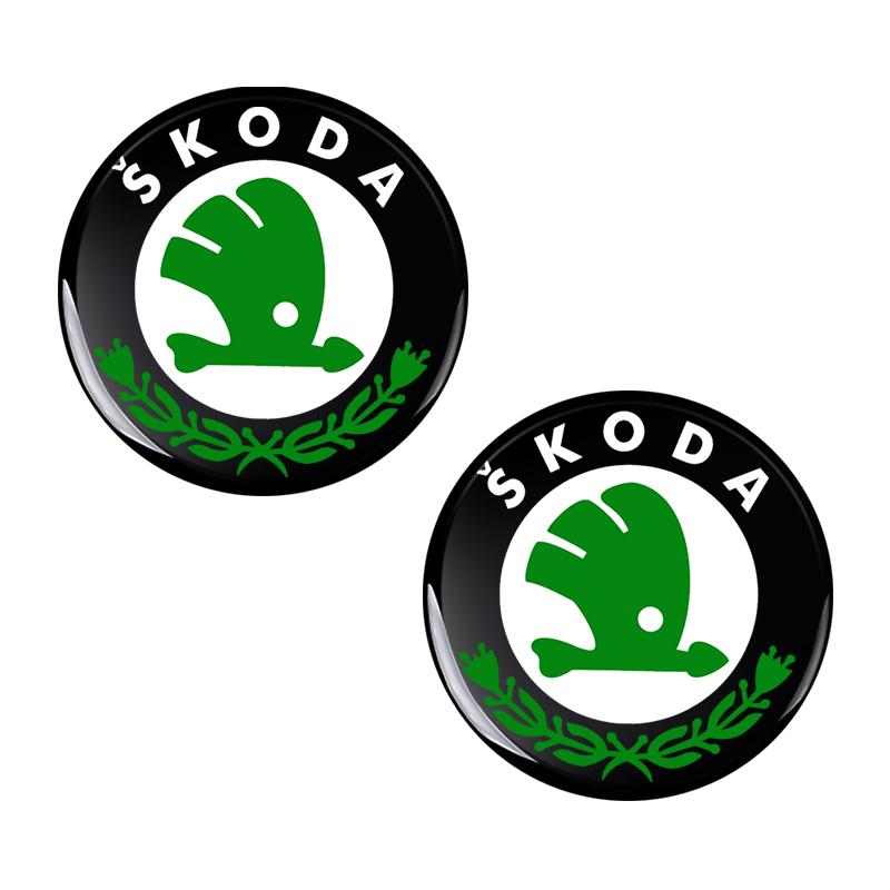 2/5/10 Stück 14MM Fernbedienungs-Autoschlüssel-Aufkleber Emblem Zubehör für Skoda S Skoda Kodiaq Fabia Kamiq Karoq Octavia 3 A5 A7 Scala R Zubehör 2pcs