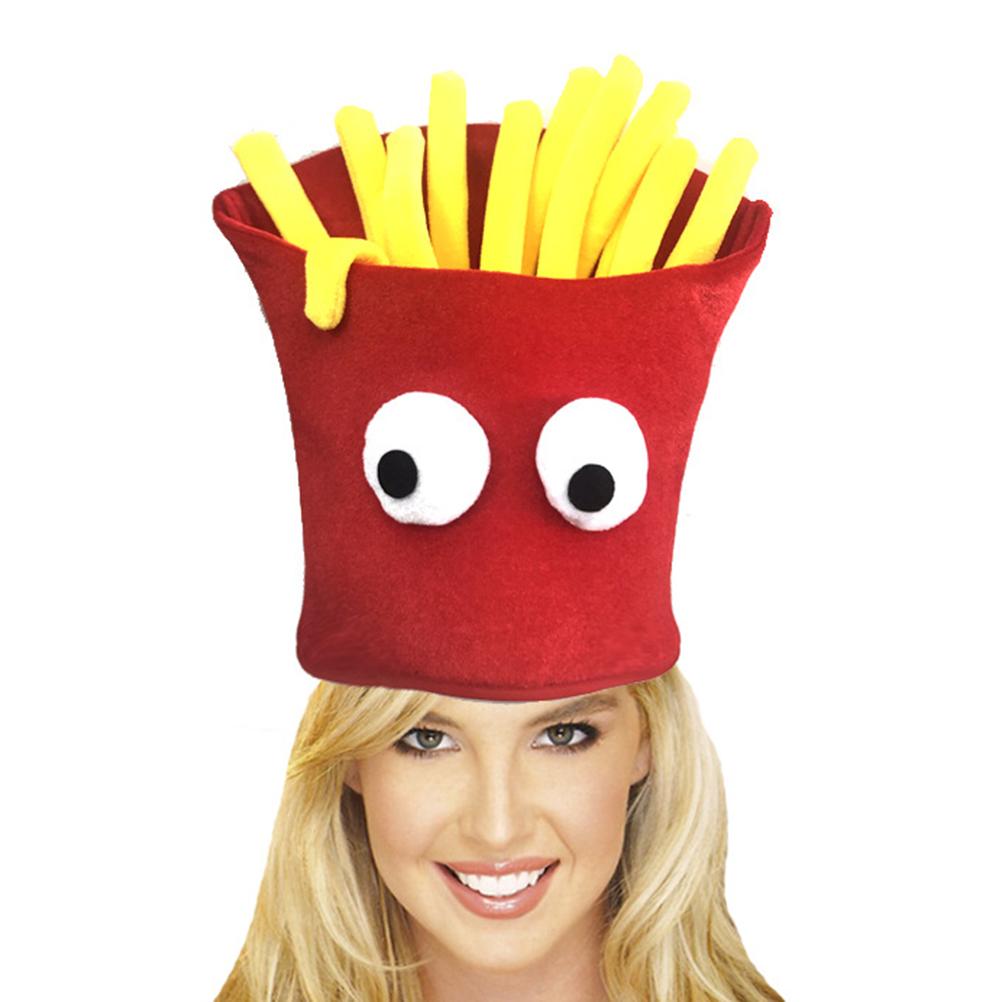 Halloween Pommes Frites Ausgefallener Hut Pommes Frites Geformter Fast Food Hut Karneval Weihnachtsfeier Kleid