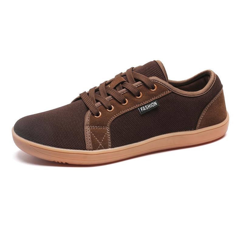Breitere Unisex-Schuhe, atmungsaktives Mesh, Herren-Barfußschuhe mit breiter Spitze, flache Schuhe, weiche Sohle ohne Sprengung, breitere Zehenpartie, große Größe 37–48 37