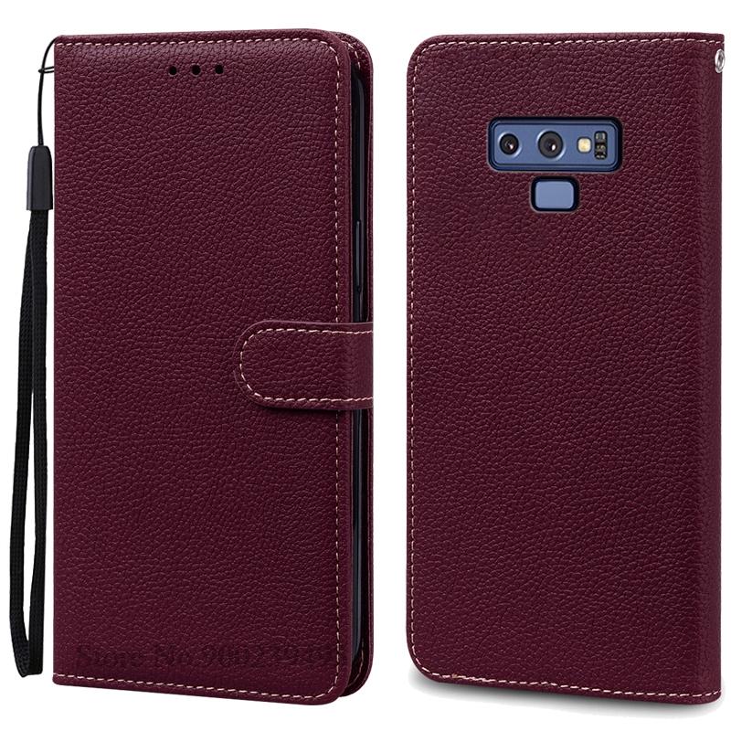 Note 9 Hülle Für Samsung Galaxy Note 9 Hülle N960F N960 Brieftasche Leder Klapphülle Für Samsung Note9 Hülle Buchhülle Coque Fundas For Samsung Note 9 wein rot