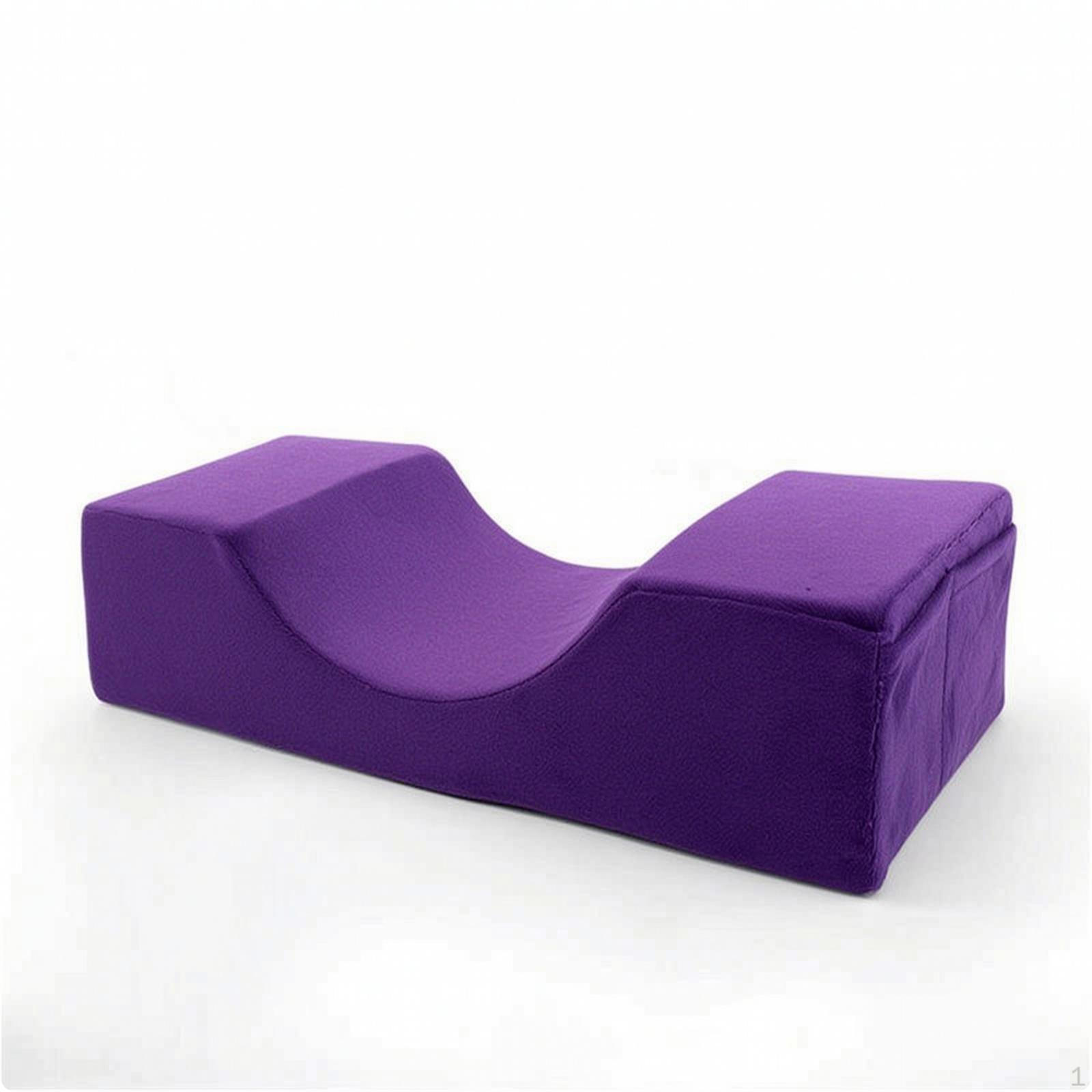Wimpern-Kissen Ergonomisch Wimpern C-förmig für Kosmetikerin, Kosmetikstudio Grau Flanell Purple Flannel Pillow