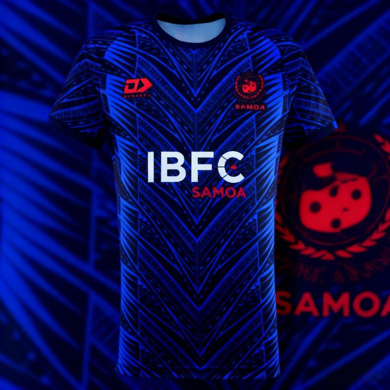 Samoa Tonga Herren Rugby Trikot Kurzarm Sporttrikot Samoa Rugby Trikot 3D-Druck Atmungsaktiv und Bequem XL