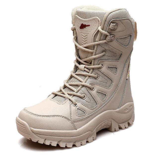 Komfort Beige Outdoor Wanderschuhe Paar Herren Trekkingschuhe Damen Große Größe Militärische Taktische Stiefel für Herren Wanderschuhe Schnee Bo 42 gray