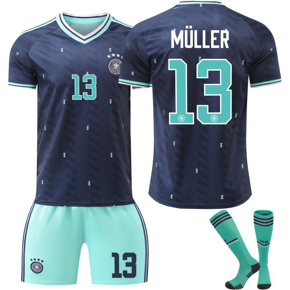 2026 FIFA Fussball-Weltmeisterschaft Deutschland Auswärts #13 MÜLLER Sport Trainings-Trikot-Set mit Socken Jugendliche Kinder Erwachsene Fussball-Kits L