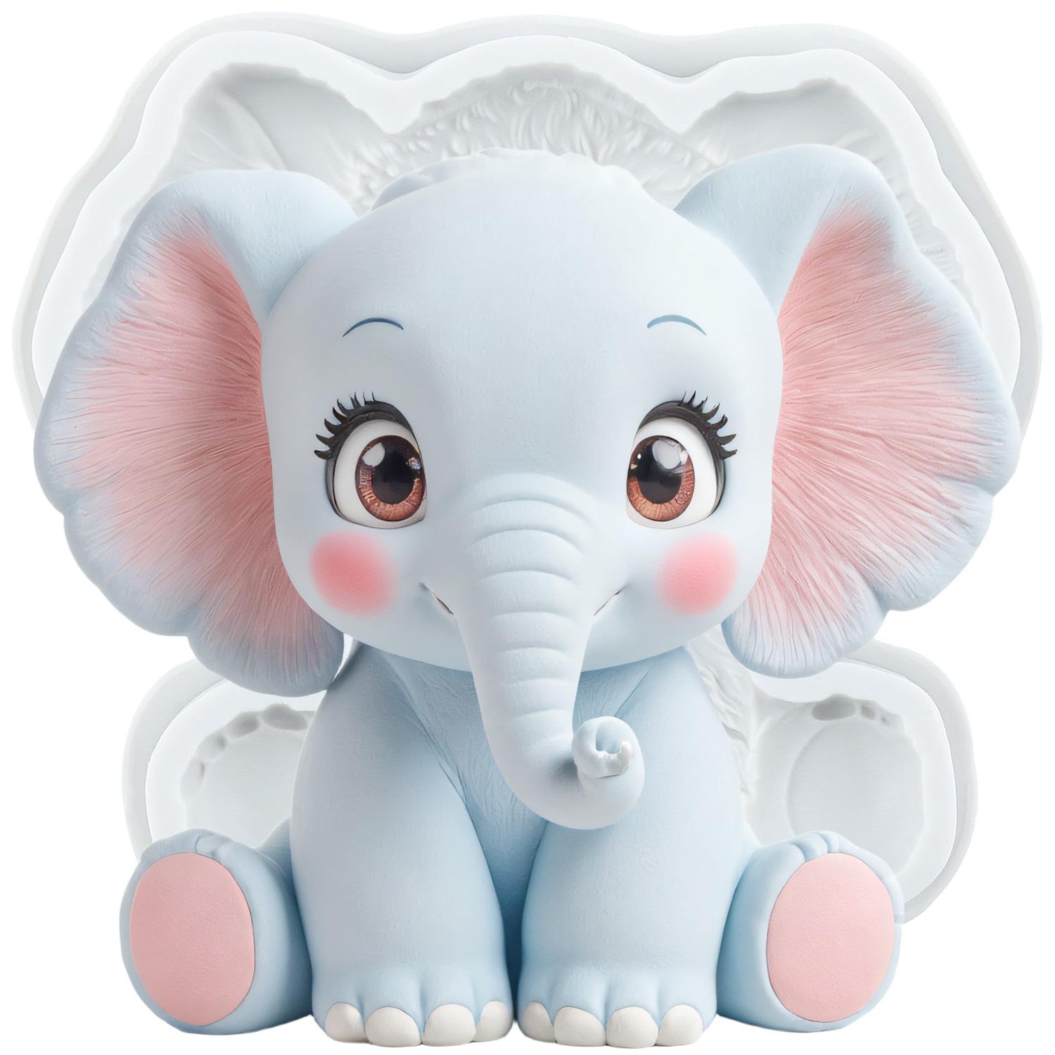 Elefant Silikonformen Tier Elefant Fondantform Kuchen Dekorationswerkzeuge Cupcake Topper Süßigkeiten Schokolade Gumpaste Form