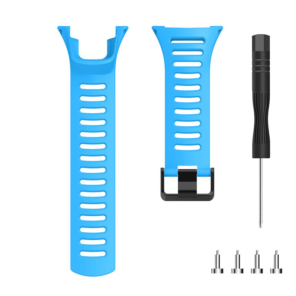 24mm Silikonarmband für Suunto Ambit Serie 1/2/3 Armband für SUUNTO AMBIT 1/2/2S/2R/3P/3S/3R Sportuhrenarmband himmelblaue