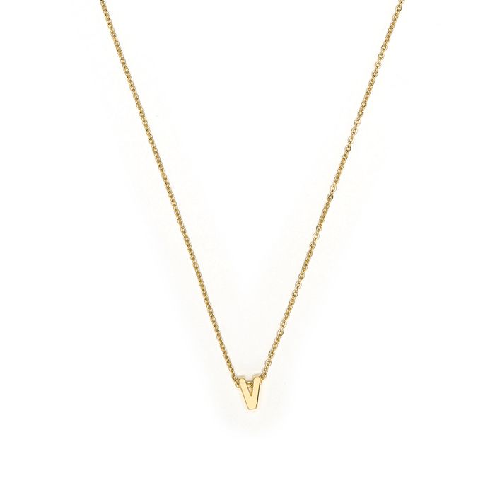 Luxenter Kette, 18 Karat Gelbgold-Finish - Alphabet gold