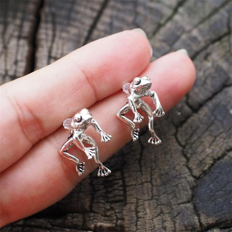 Niedliche Frosch-Ohrringe für Frauen und Mädchen, Tier-Gothic-Ohrstecker, Piercing, weiblicher koreanischer Schmuck, Brincos