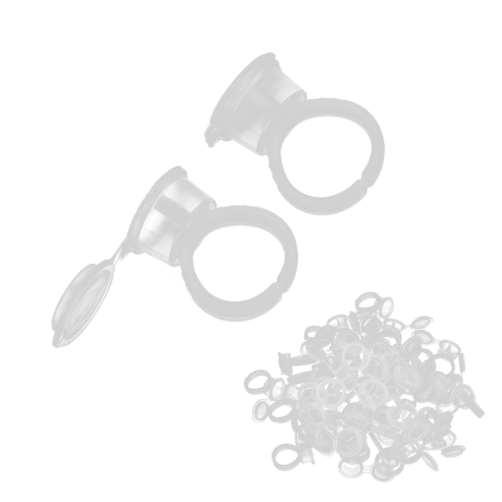 50 Stück Einweg Tattoo Pigment Ring Becher Wimpernkleber Halter Becher Tattoo Zubehör