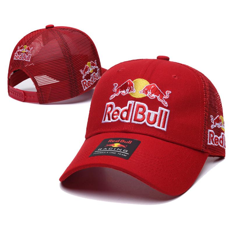 Red Bull Racing Baseballkappe Herren Damen Atmungsaktives Mesh Truckerhut Lässiger Outdoor Sport Sonnenschutz Einstellbare Snapback Kappe one size red