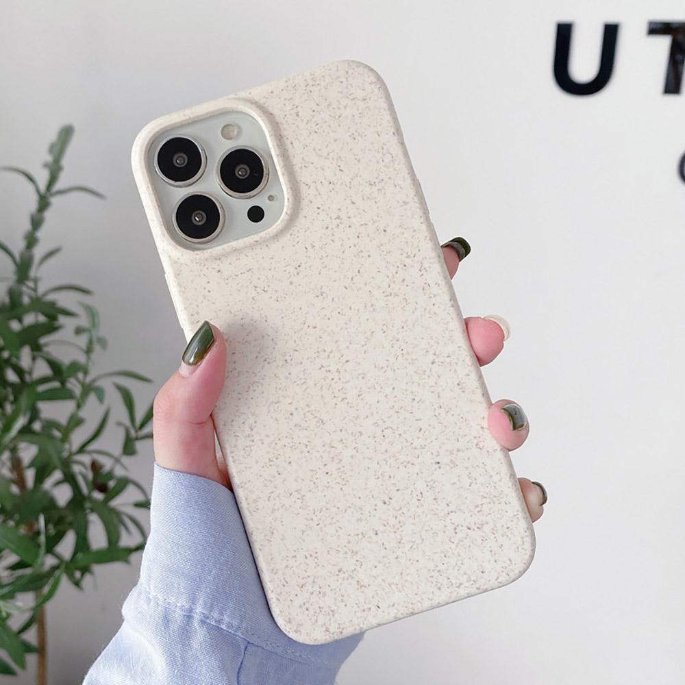 Öko Biologisch Abbaubare Weizenstroh Weiches Silikon Hülle Für iPhone 11 12 13 14 Pro Max 7 8 14 Plus XR XS Max SE Stoßfeste Hülle For iPhone 15Pro Max