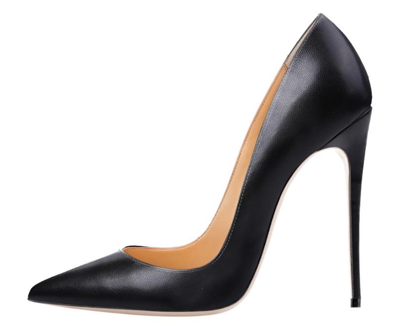 Markenschuhe Frau High Heels Frauen Schuhe Pumps Stilettos Schuhe für Frauen Schwarze High Heels PU-Leder Hochzeitsschuhe fgb7 39 schwarz