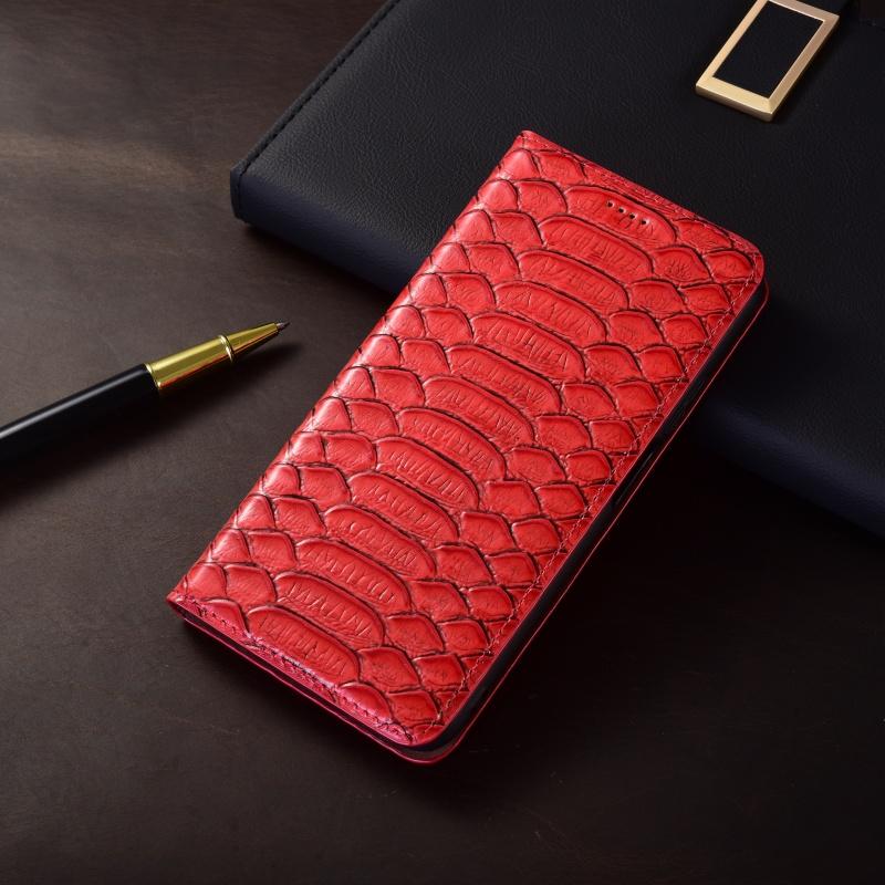 Für IPhone 16 15 14 11 12 13 Pro Max Plus Mini Flip Echtes Leder Handyhülle iPhone 13 Mini rot