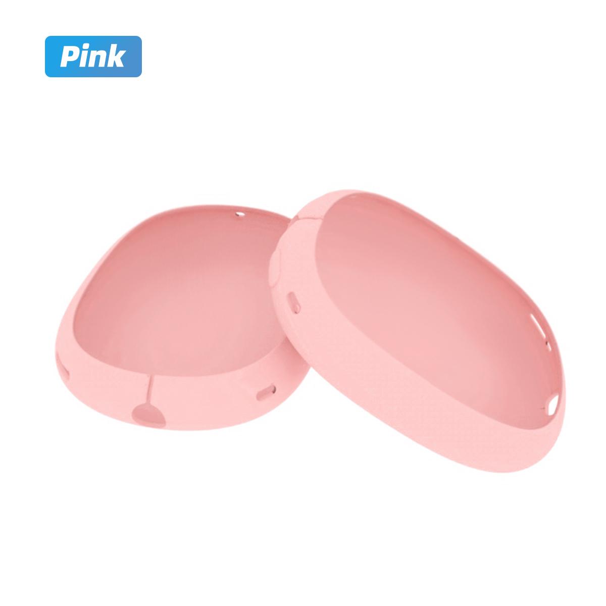 Fonken Silikon-Kopfband-Abdeckung, Kopfhörer-Schutzhülle für AirPods Max-Kopfhörer, neues waschbares Kopfhörer-Zubehör 1 Pair Silicone Case rosa