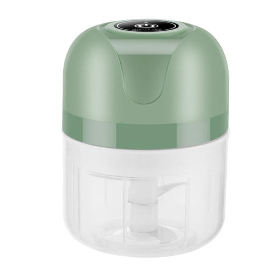Elektrischer Küchenlebensmittelzerkleinerer, Mini-Knoblauchstampfer, Brecher, tragbarer USB-Fleischwolf, Gemüsezerkleinerer für Küchenhelfer 250ml grün