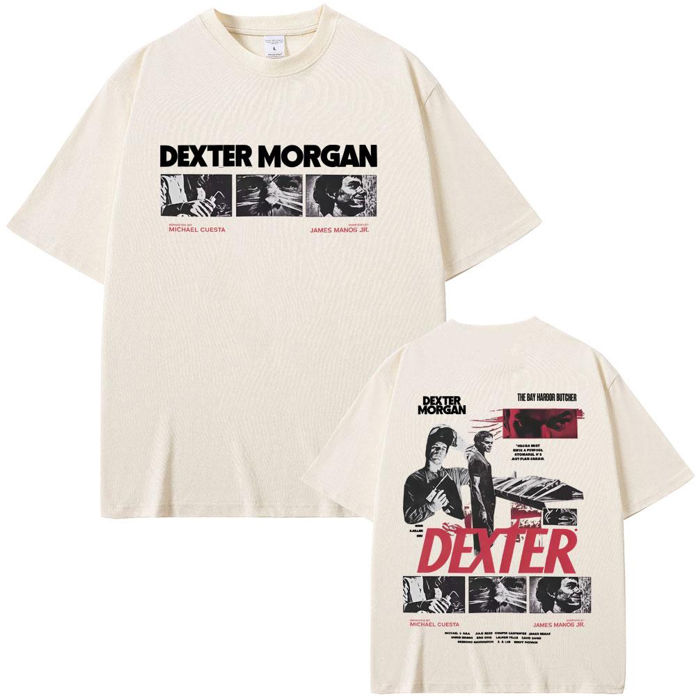 Limited Dexter Morgan The Bay Harbour Butcher T-Shirt Unisex Unisex Casual Baumwolle Vintage T-Shirt Herrenmode Übergroß Streetwear 2XL