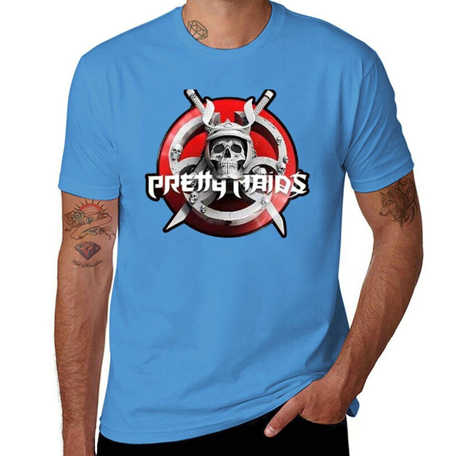 Bestseller Pretty Maids Hard Rock Album Cover Band Heavy Metal Tour Logo T-Shirt Anime Kleidung Shirts Grafik-T-Shirts Herren T-Shirts XL brown