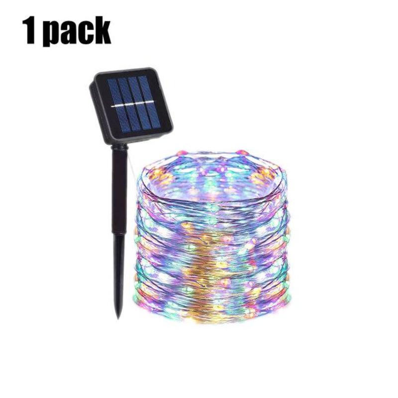 40 m/30 m/20 m/10 m/5 m Solar-LED-Lichterkette für den Außenbereich, LED-Licht, Solar-Garten, Outdoor, Feenkranz, Lichterkette, Weihnachtsdekoration Colorful 5M-50LED-1Pcs