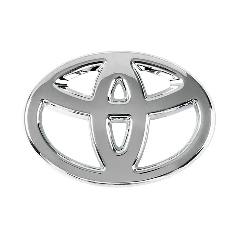 ABS Auto Lenkrad Mitte Emblem Aufkleber Zubehör Für TRD Toyota Crown Reiz Corolla Prada Alphard Yaris Camry GT86 silber