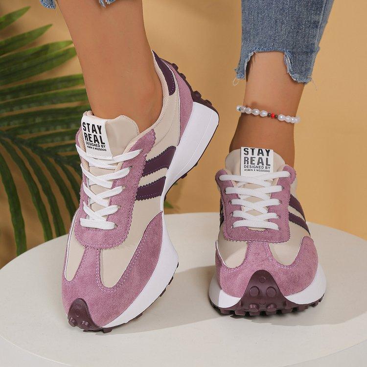 Neue Designer-Sneaker Damen Sportschuhe Sneaker Dicke Sohle Lässig Modische Sneaker Leichte Weiche Sohle Laufschuhe 42 violett