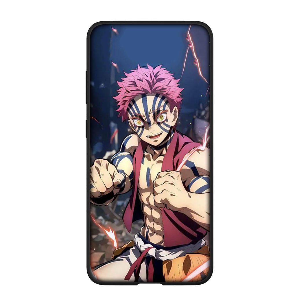 Handyhülle für Samsung Galaxy S24 S23 iPhone 16 15 14 Xiaomi Redmi Note 13 12 11 Plus 10 9 Pro Max X XR OPPO Huawei Akaza Demon Slayer Tanjirou Cover for Huawei P30 Pro rehbraun