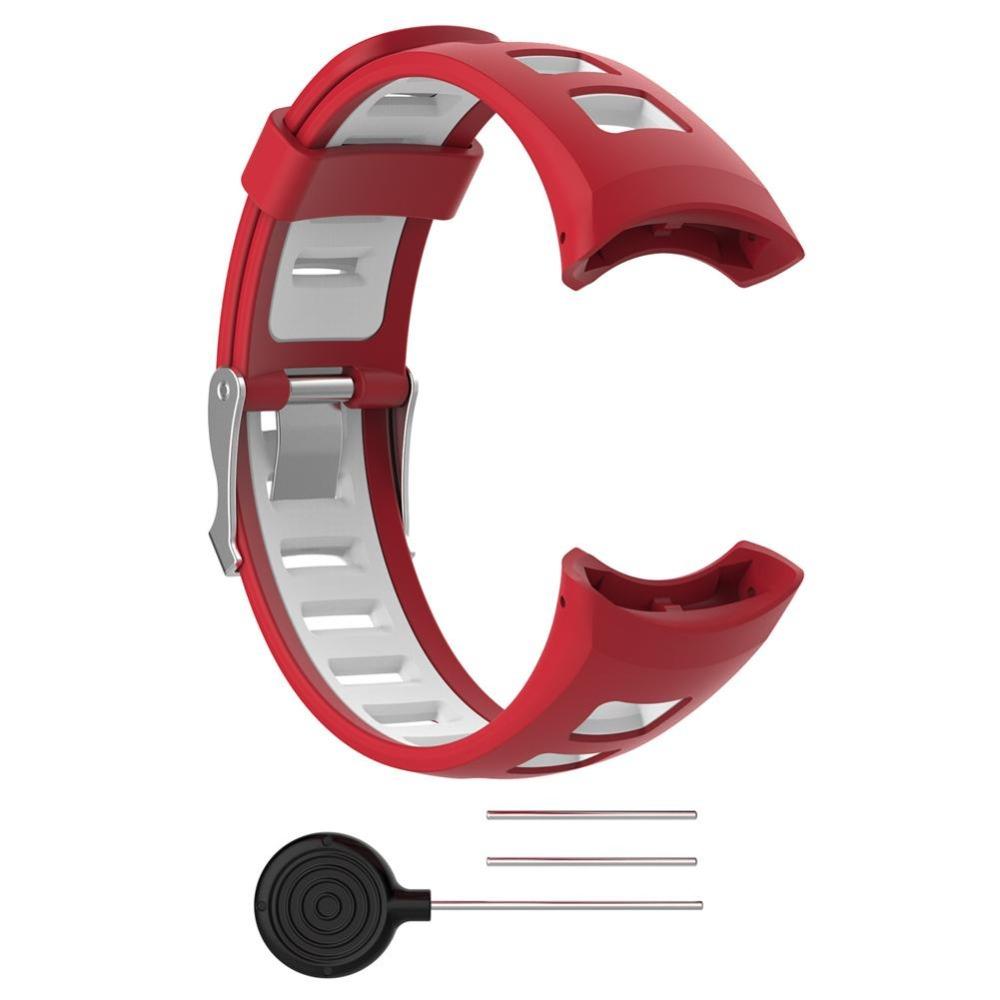 Silikon-Uhrenarmband, Smart-Armband, neues Uhrenarmband für SUUNTO Quest M1 M2 M4 M5 M-Serie weiß/rot