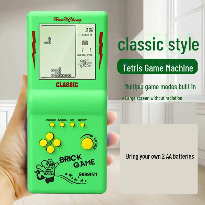 Klassische Tetris-Handheld-Retro-Spielkonsole für Kinder