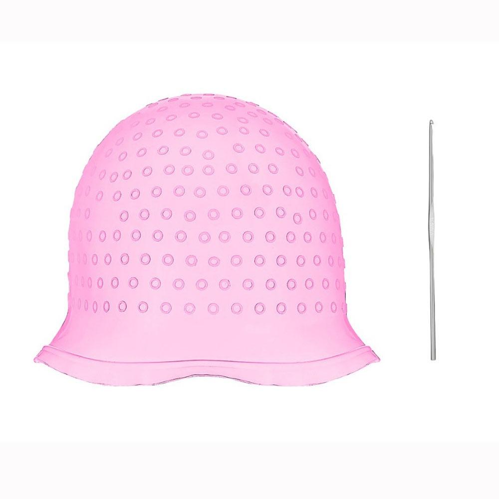 Mit Haken Haarfärbe-Highlighting-Kappe Silikon-Farbhut-Kappen Neue Haarfärbe-Zuckerguss-Kappe rosa
