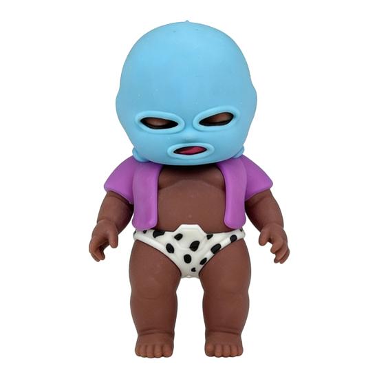 Baby Stressabbau Spielzeug mit Gesichtsschutz Mantel Unterwäsche Langsam aufsteigend Angstlösend Baby Quetschspielzeug Weicher Entspannungs Stressball Fidget Spielzeug blau