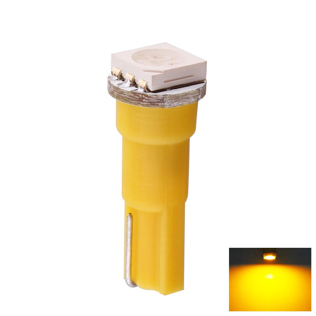 10 stücke T5 1 SMD Rot Dashboard Wedge LED Auto Glühbirne Lampe 74 dash led auto lampen innen lichter Auto Lichtquelle parkplatz 12 V gelb