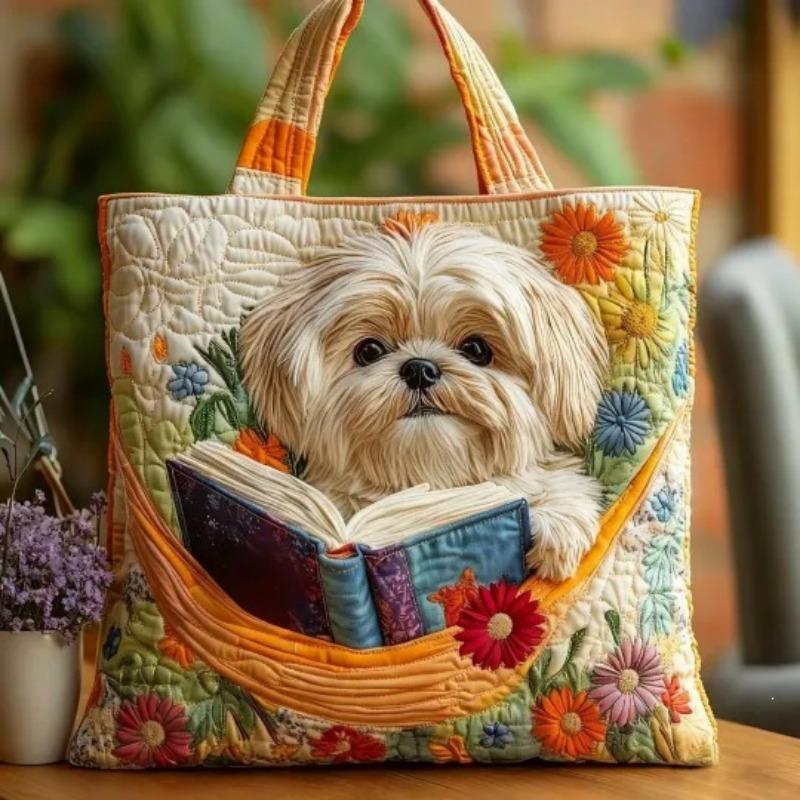 Modische Handtasche Digitale Druck-Tragetasche Modische gesteppte Tragetasche Einkaufstasche Große Kapazität Strandtasche 34x40x10CM beige
