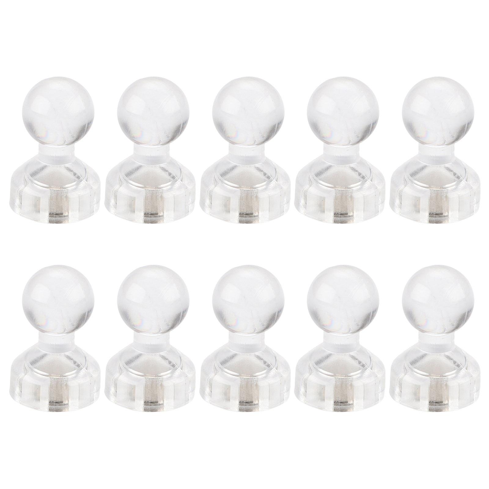 10 Stück bunte magnetische Pinnnadeln Whiteboard-Magnete Mini-Kartenmagnete starker magnetischer Kühlschrankmagnet Bürobedarf transparent