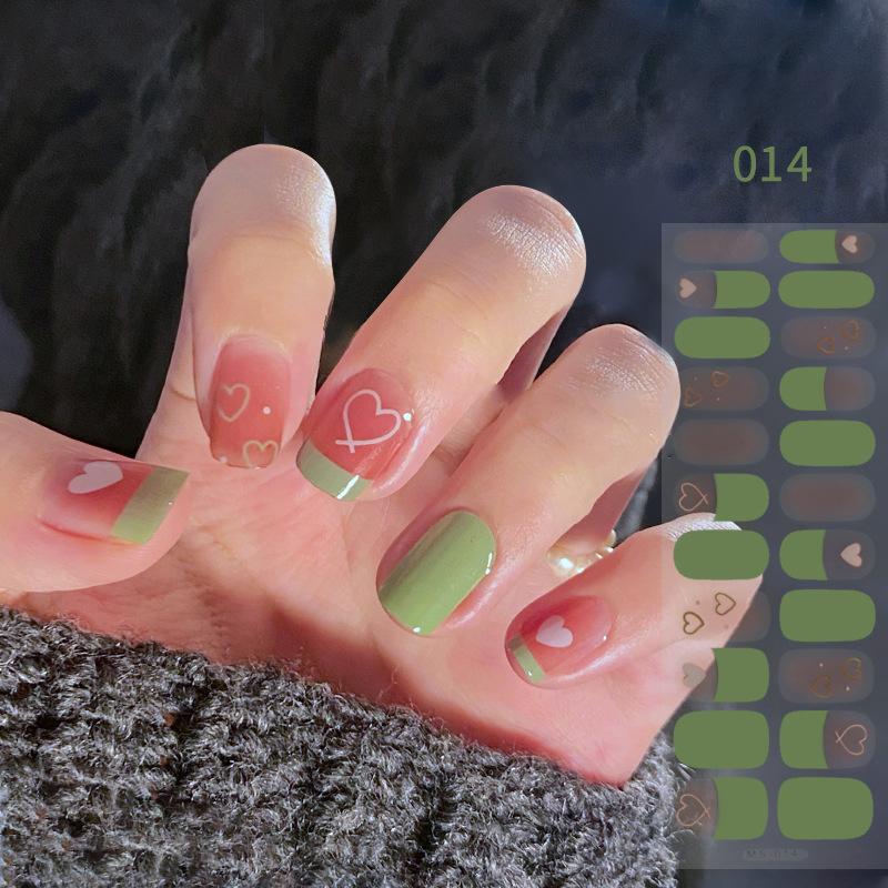 22 tipps Semi Gehärtete Gel Nägel Aufkleber Mode Einfarbig Maniküre Aufkleber UV LED Lampe Benötigen Gel Nagel Aufkleber Nagel aufkleber Dekoration