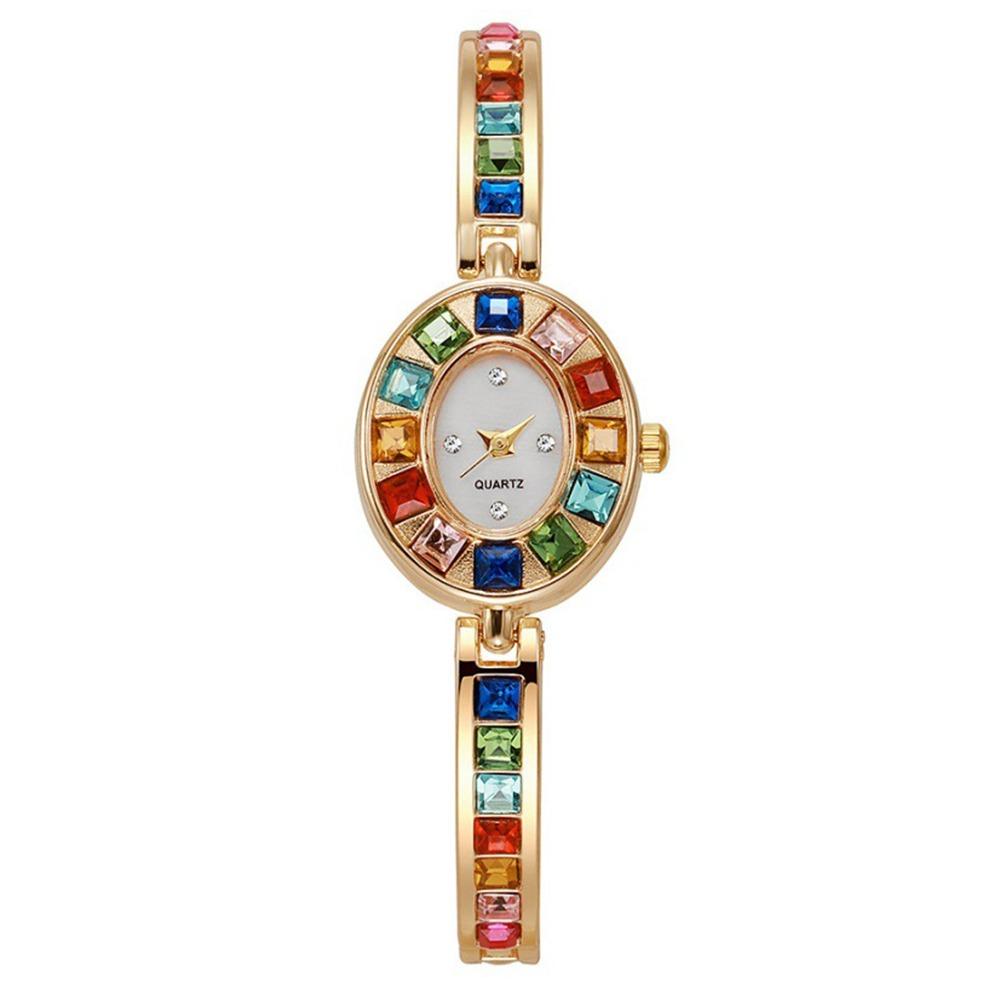 Armbanduhr Quarz Armbanduhren Bunte Damen Armbanduhr Runde Quarzuhr Weiblich gold