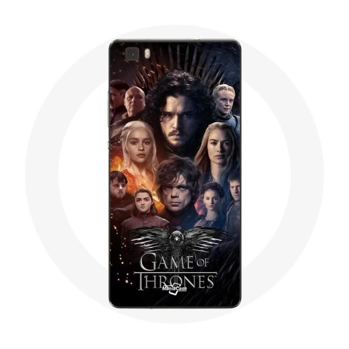 Hülle für Huawei P8 Game of Thrones Staffel 8 Game of Thrones Crew Poster Eagle Logo Grau