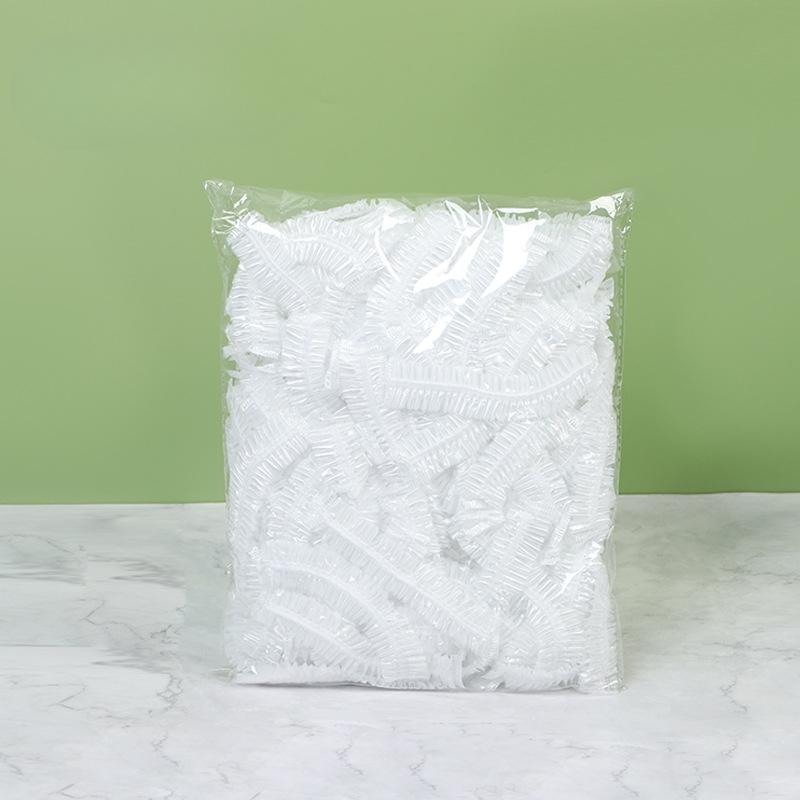 200 Stück Lebensmittel-Frischhaltefolienabdeckungen PE-Folie Elastischer Schüsseldeckel Einweg & Sicher Halten Lebensmittel Frisch & Köstlich Perfektes Küchenutensil 50PCS weiß