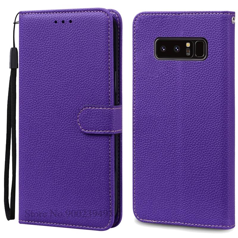 Note 8 Hülle für Samsung Galaxy Note 8 Hülle N950F N950 Brieftasche Leder Flip Hülle für Samsung Note8 Hülle Buch Cover Coque Fundas For Samsung Note 8 dunkelviolette