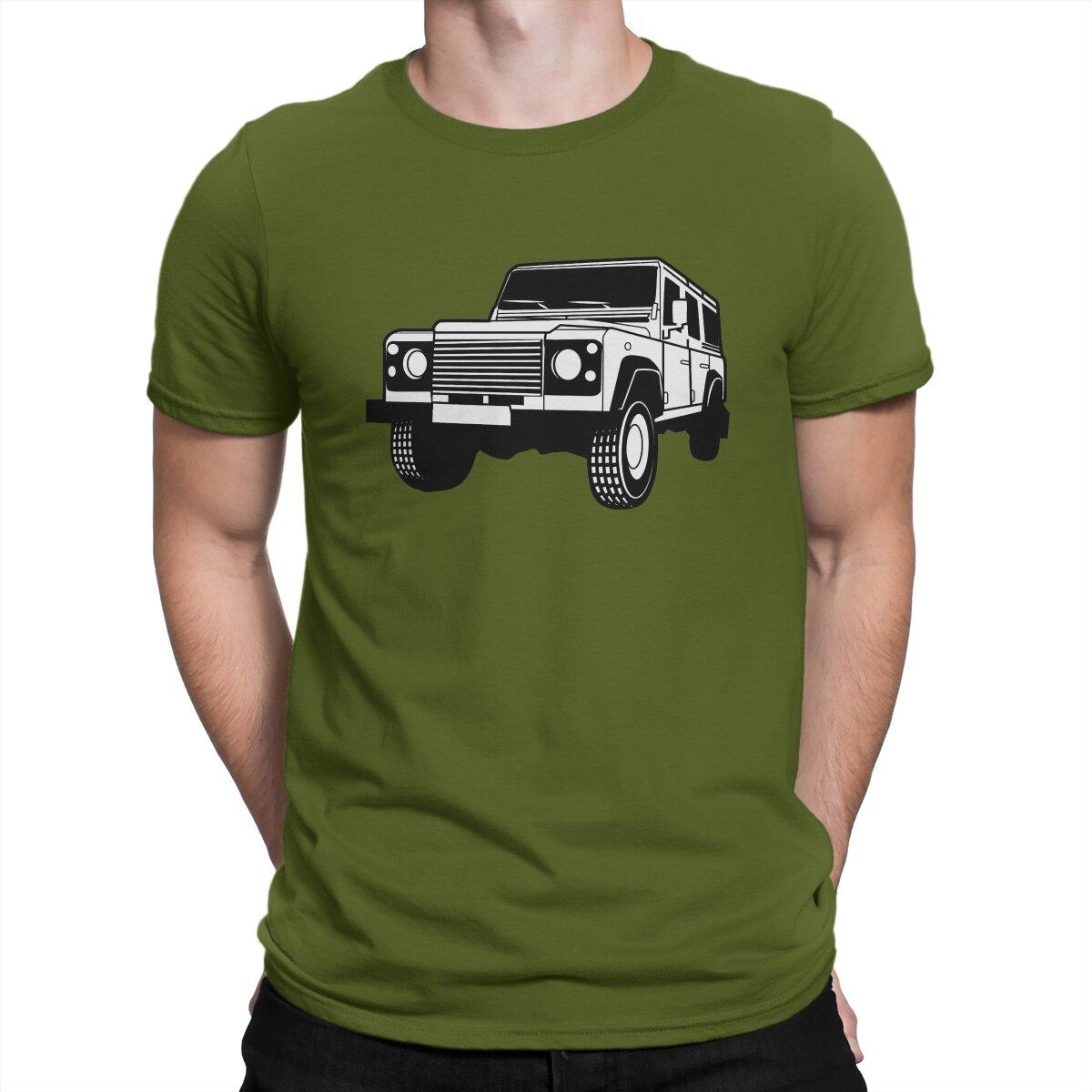 Herren BW Classic Defender 110 T-Shirts Land Rover SUV Baumwollkleidung Freizeit Kurzarm Rundhals T-Shirts Geschenkidee T-Shirts 2XL black