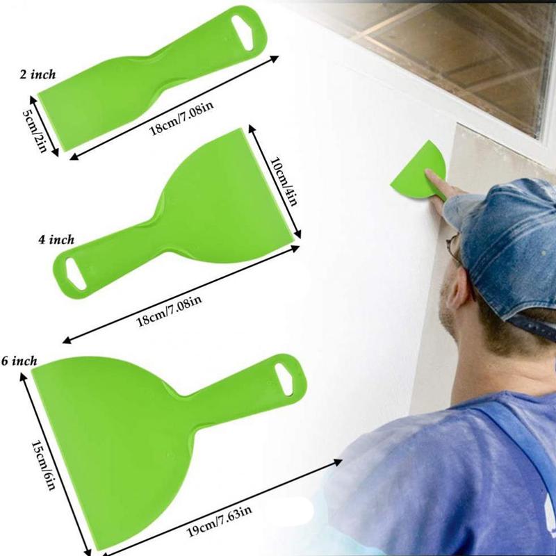 5 Stück Kunststoffschaber 45-Grad-Design Schaberwerkzeug für Wandfarbe Tapetenreinigung 2in 4in 6in