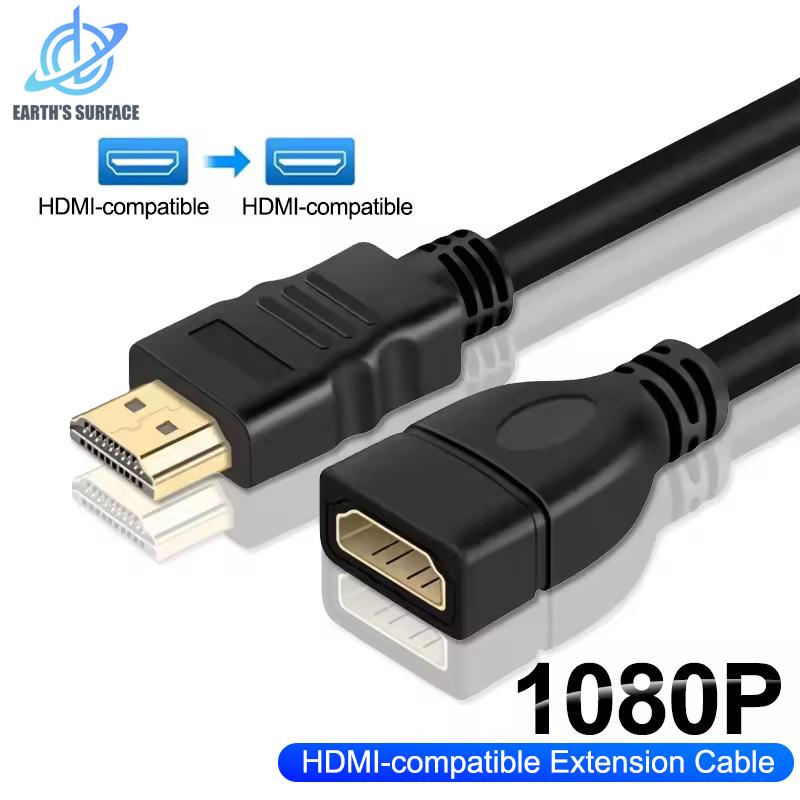 1080P HDMI-kompatibles Verlängerungskabel Adapter Stecker auf Buchse HDMI-kompatibles Verlängerungskabel für TV-Box Laptop Projektor PC PS4 3 1.5m