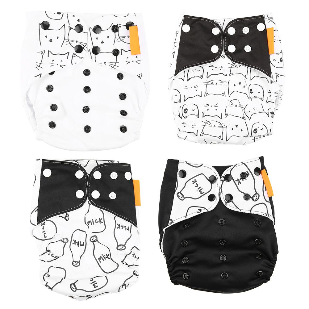 4 teile/satz Baby Stoffwindel Abdeckung Waschbar Wiederverwendbare Neugeborenen Windel Abdeckung Einstellbare Größe A