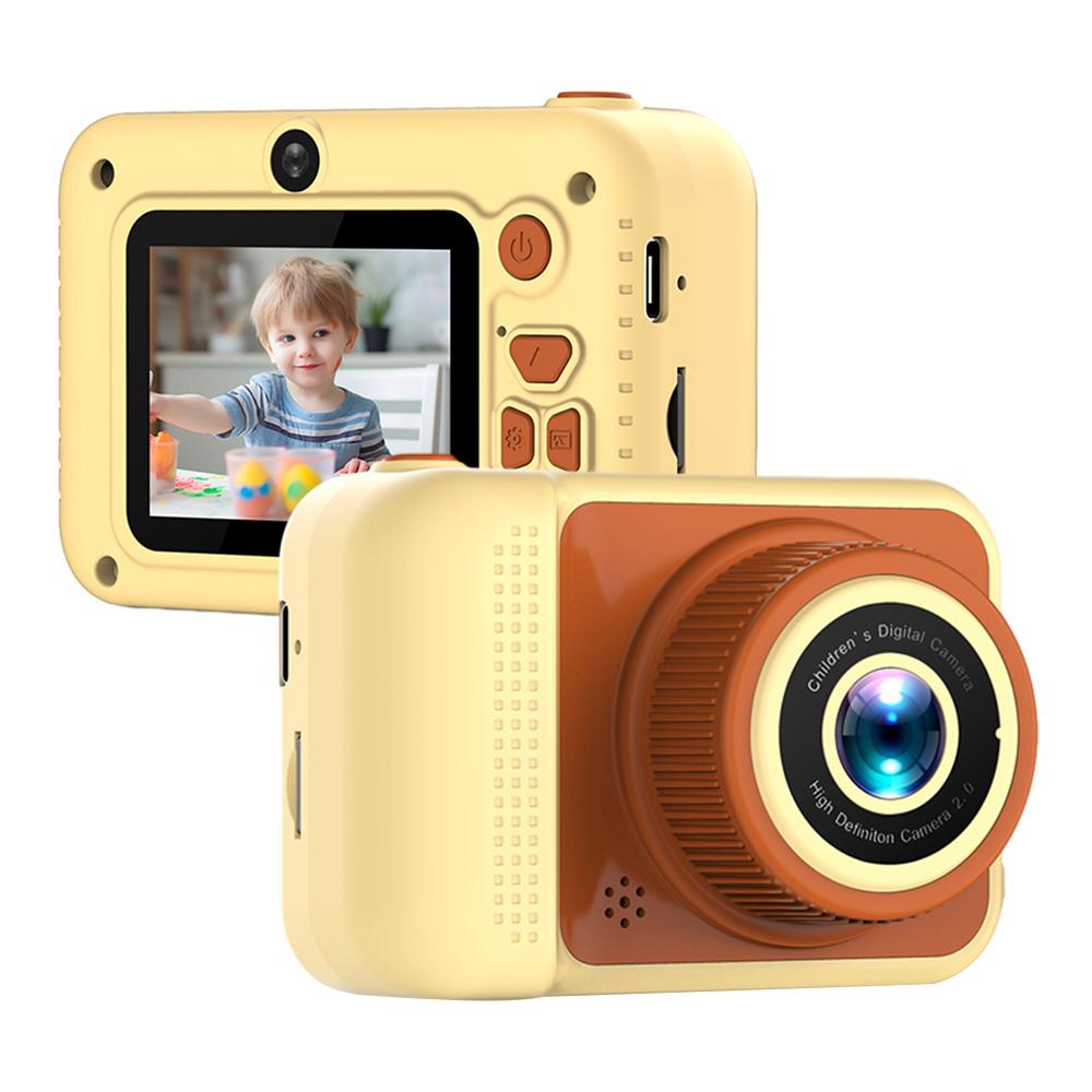 1080P Digital Kamera 20MP Kinder Kamera Nette Kinder Kamera Cartoon Kinder Selfie Kamera für Jungen Und Q1 gelb