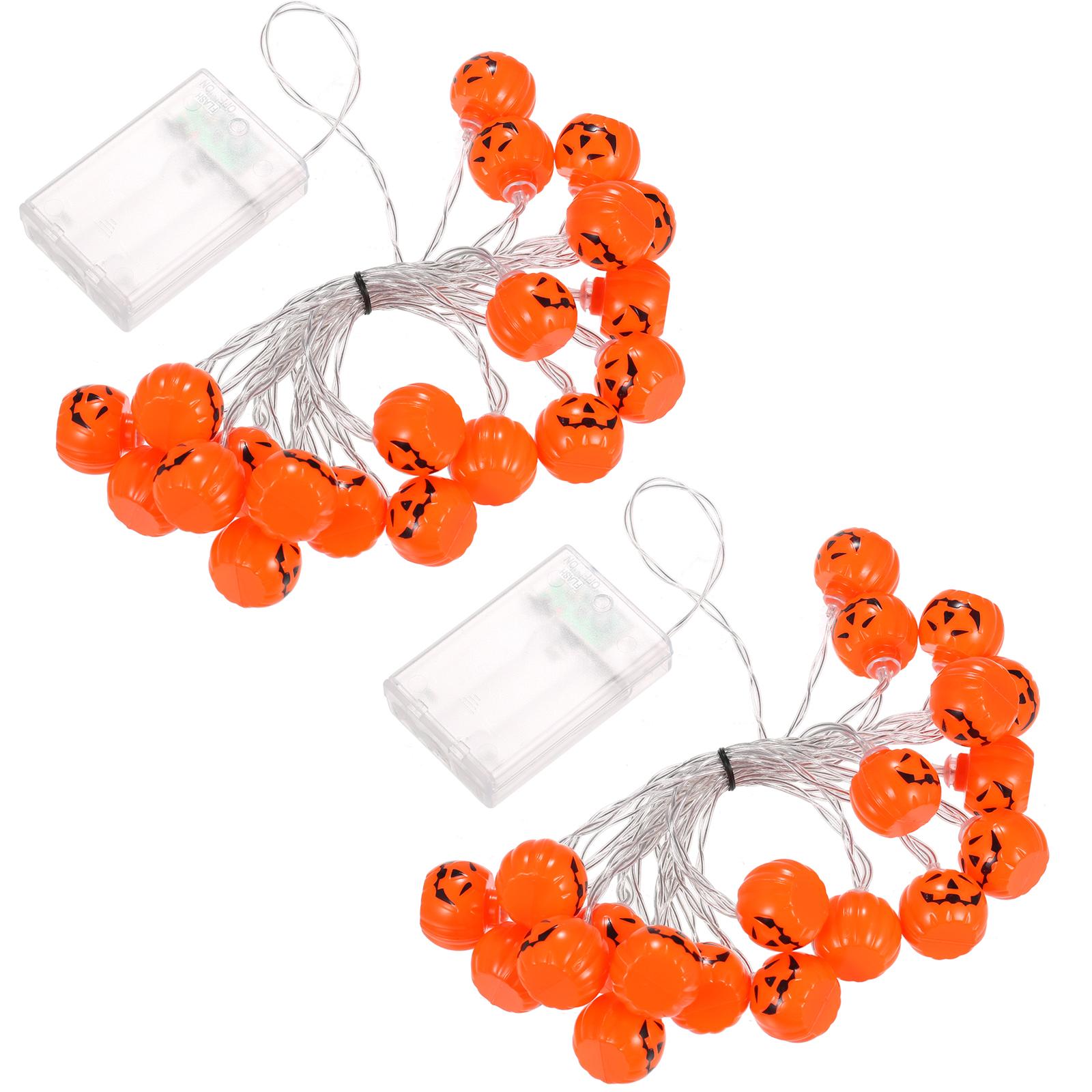 Halloween-Lichterkette, Urlaub, dekorative Lichter, Lichterkette, Atmosphäre, Halloween-Dekorationslicht 3 meters 2 packs orange