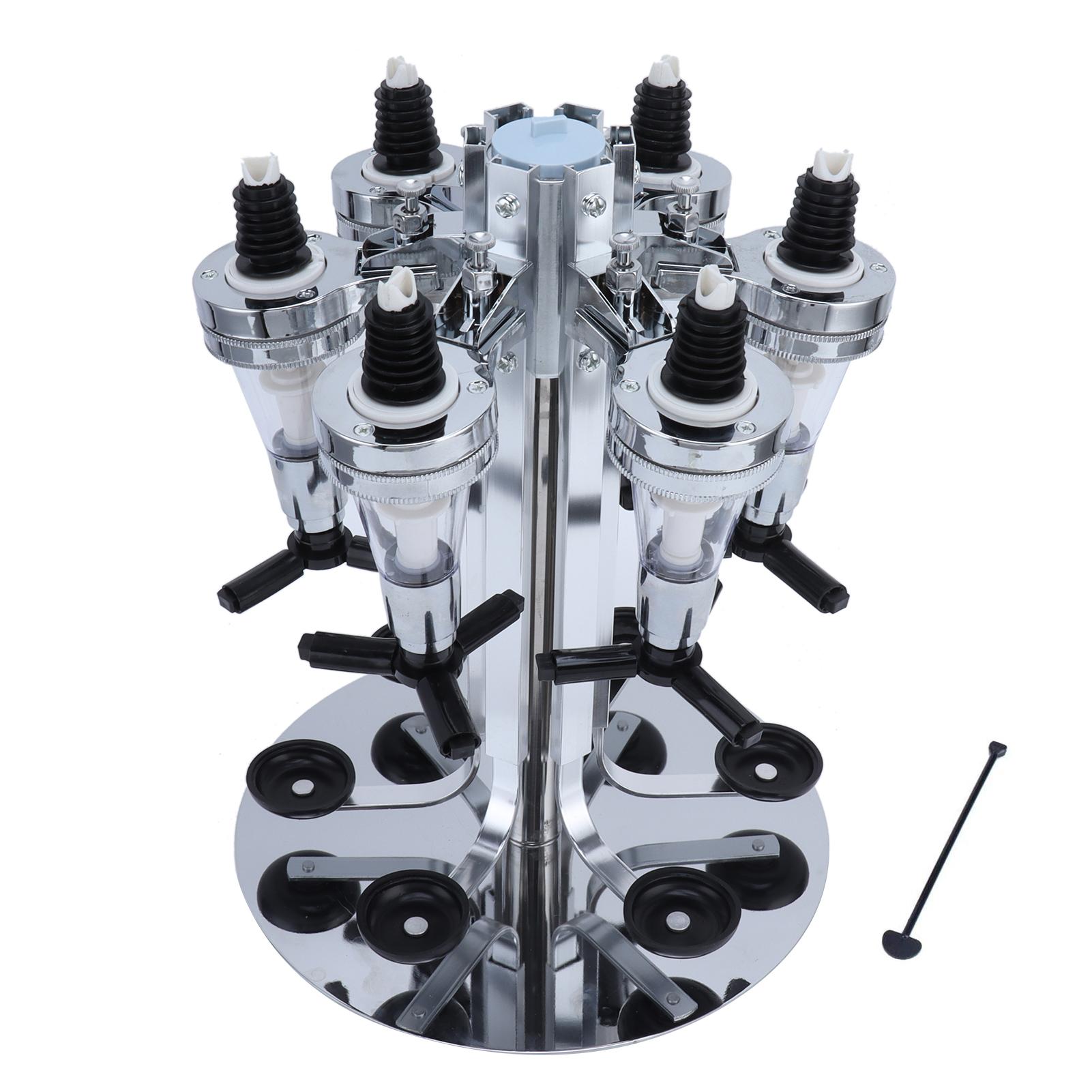 Drehbarer Flaschenständer Getränke Optik Dispenser Spirituosen Wein Stahl Bar Butler schwarz