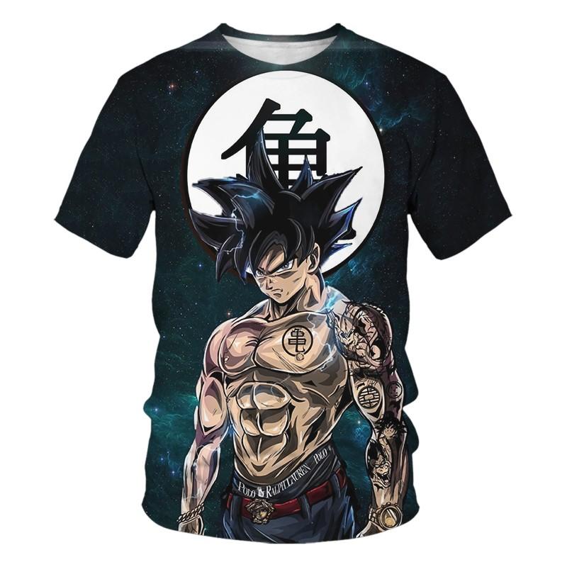 3-14 Jahre Kind Goku Vegeta T-Shirts Jungen Dragon Ball ZT Shirts Lose T-Shirt Anime T-Shirt Cartoon Tops Kinder Sommer Junge Kurzarm 160cm