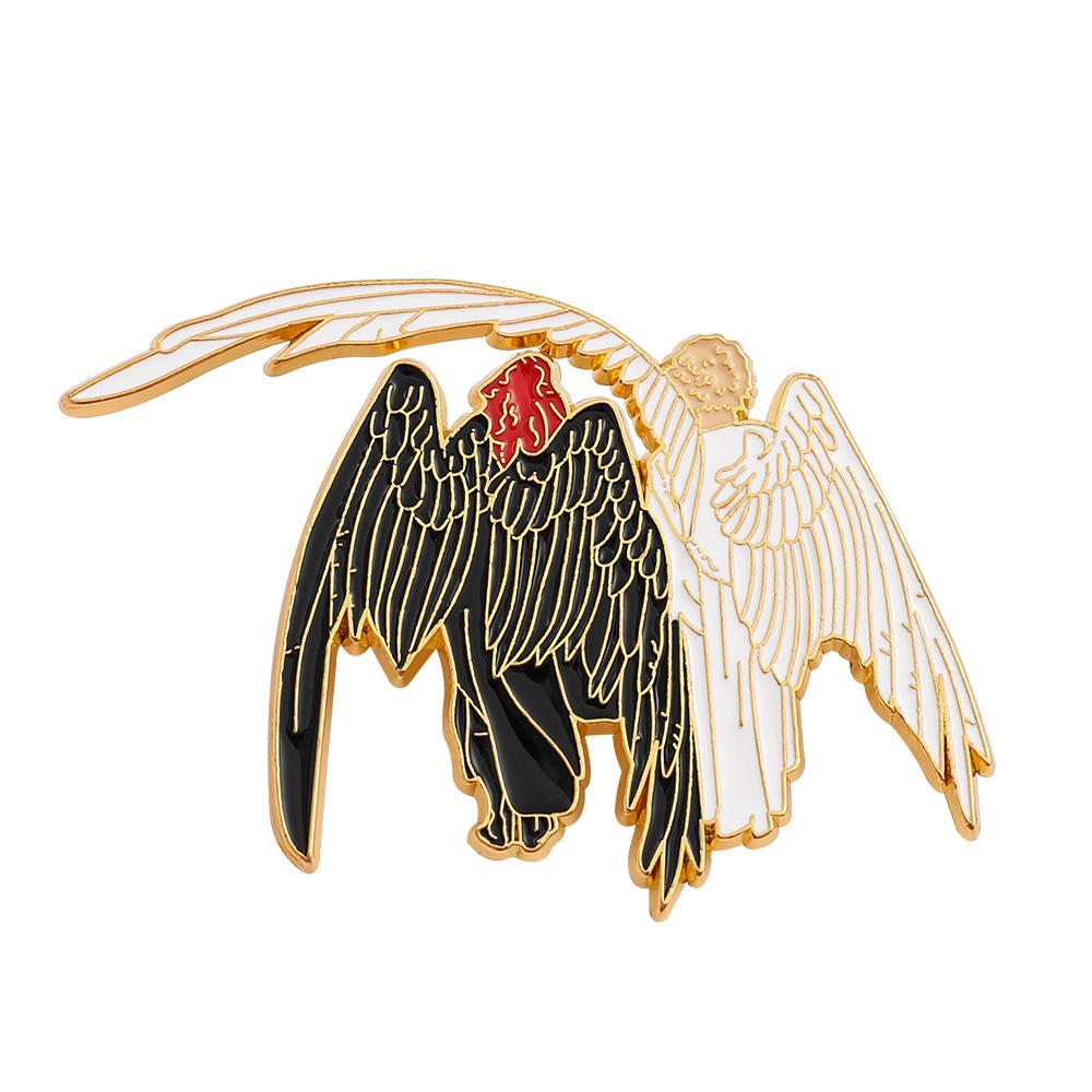 Fantasy Comedy Good Omens Ineffable Husbands Angel & Demon Hard Emaille Pins Angel Demon Badge Aziraphale And Crowley Schmuck 1PCS