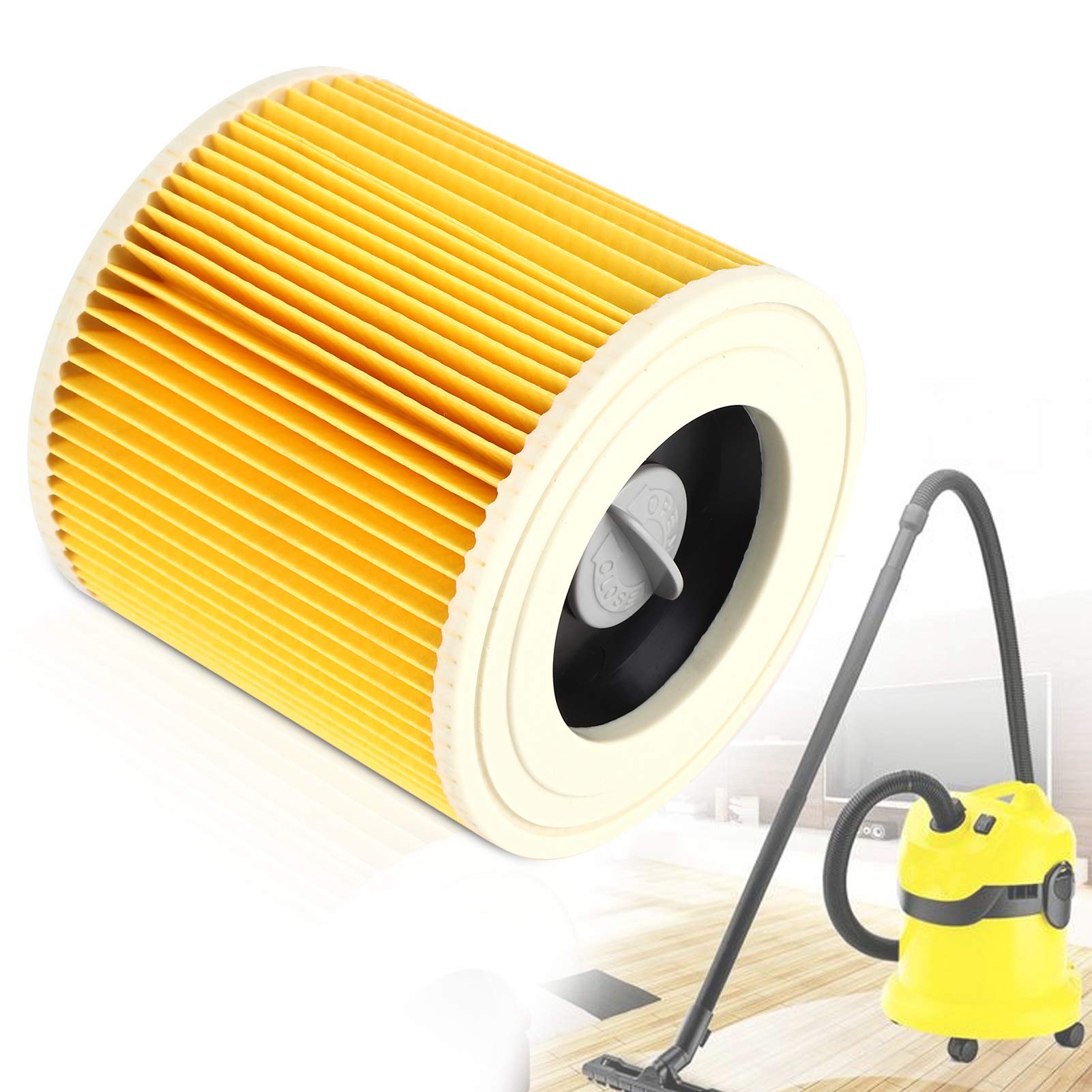 Leftwe Karcher serie staubsauger MV3 MV2 A2004 A2054 A2204 A2656 familie filter staubsauger filter element filtration effizienz A/WD element, orange