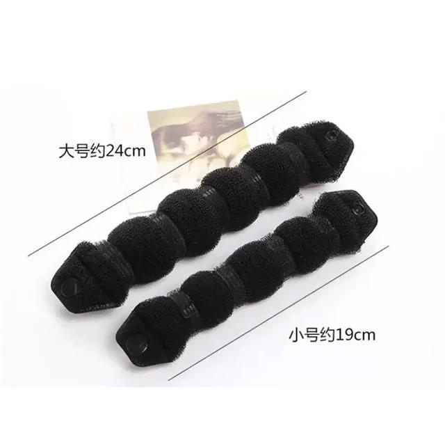 2PCS Haar Brötchen Maker Donut Magie Schaum Schwamm Einfach Großen Ring Ehemalige Haar Styling Werkzeuge Zubehör Für Mädchen Haar donut Flechter 1