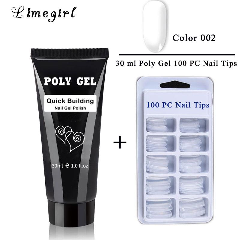 30 ml Acryl-Poly-Gel-Set, Verlängerungs-Polygel-Set, schnelles UV-Hartgelee-Builder-Nagelverlängerungsgel-Set